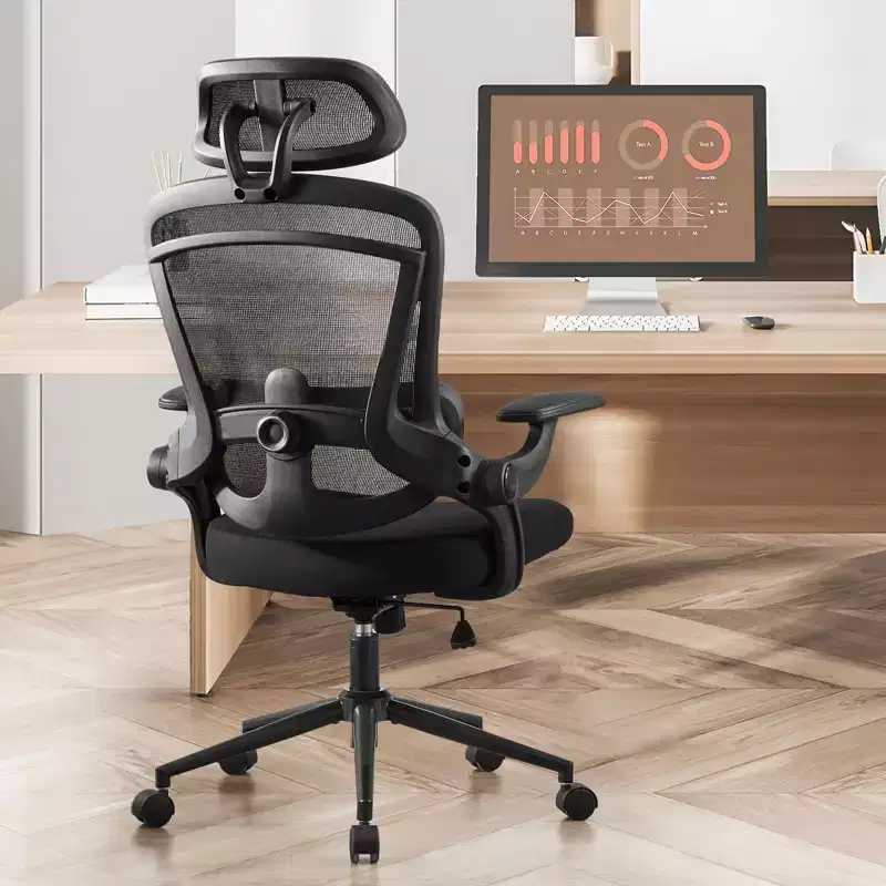 Okak High-Back Ergonomic Office Chair with Adjustable Lumbar Support, Gaming Chair with Mesh Headrest, Computer Chair for Home, Office