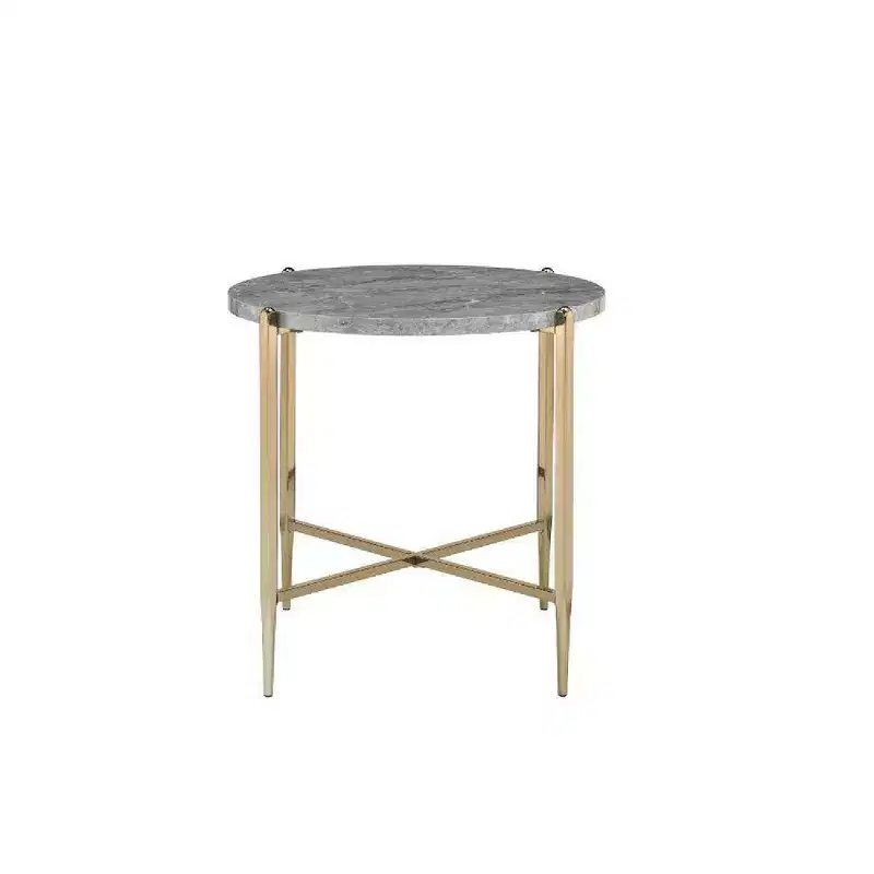 Mirrored End Table with 3 Drawers