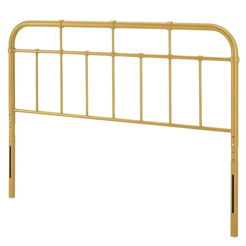 Classic Queen Size Gold Metal Headboard