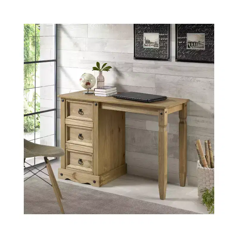 HomeStock 30 in.H Brown Color Wood Computer Desks with Open Storage Shelf