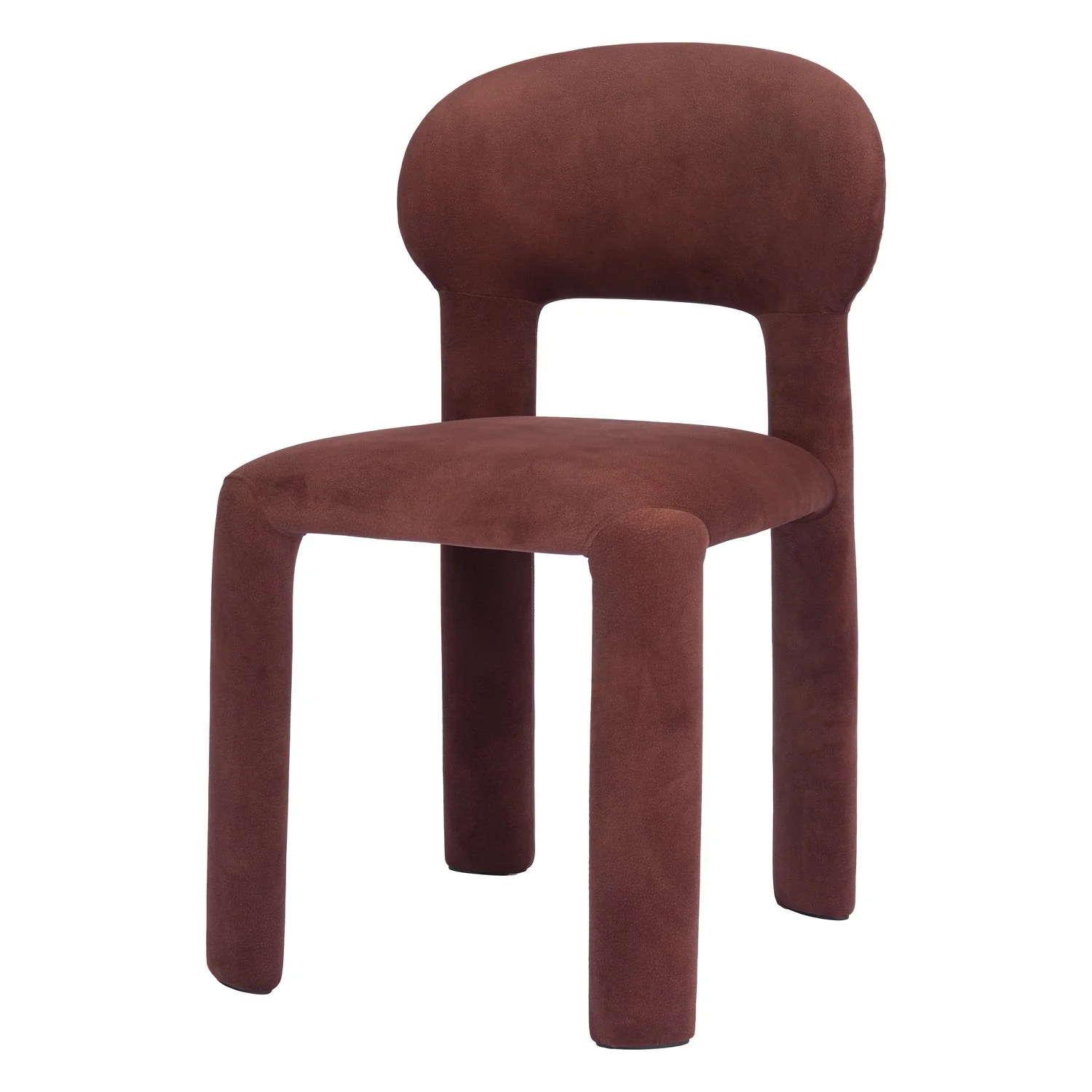 Classic Upholstered Dining Chair with Arched Back and Plush Seat for Dining Rooms
