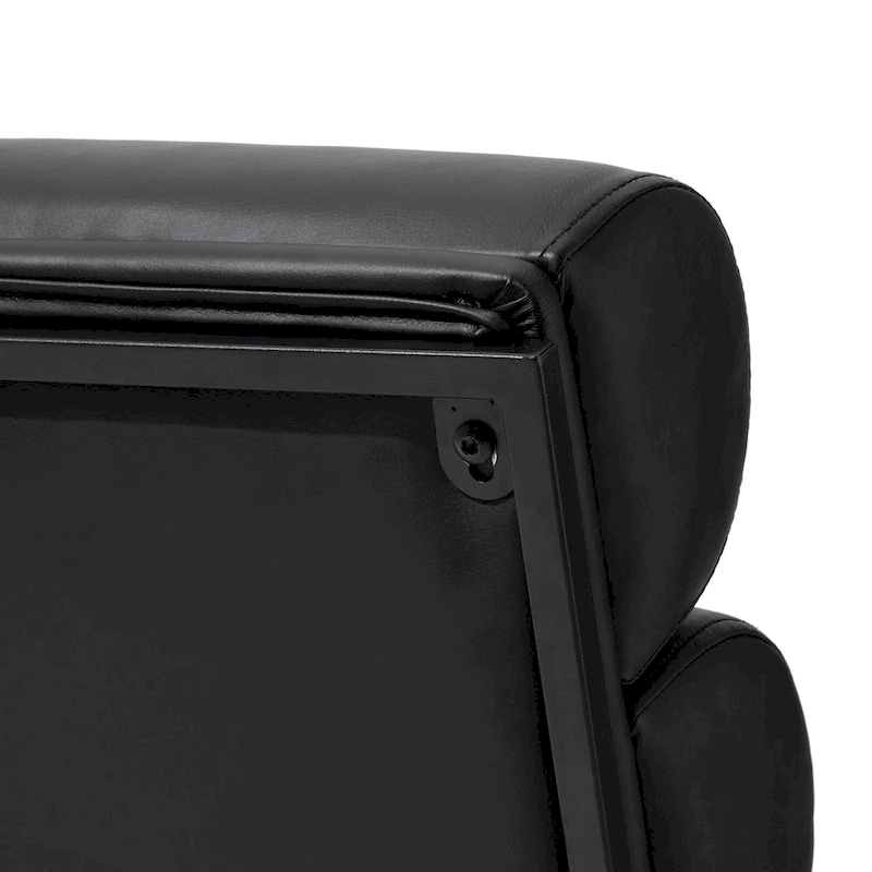 Glitzhome 26.75W Modern Comfy PU Leather Accent Chair with Metal Frame