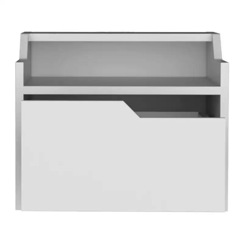 HomeRoots 13 White Wood One Drawer Floating Nightstand