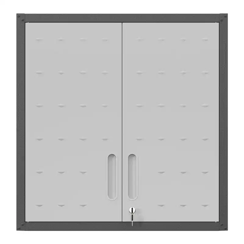 Metal Locking Wall-Mounted Tool Storage Cabinet with 1 Shelf