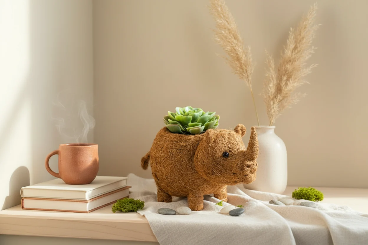 Baby Rhino Planter - Coco Coir Planter
