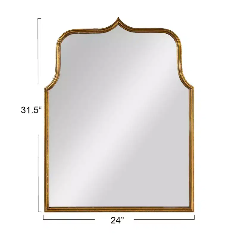 Storied Home Arched Metal Framed Wall Mirror