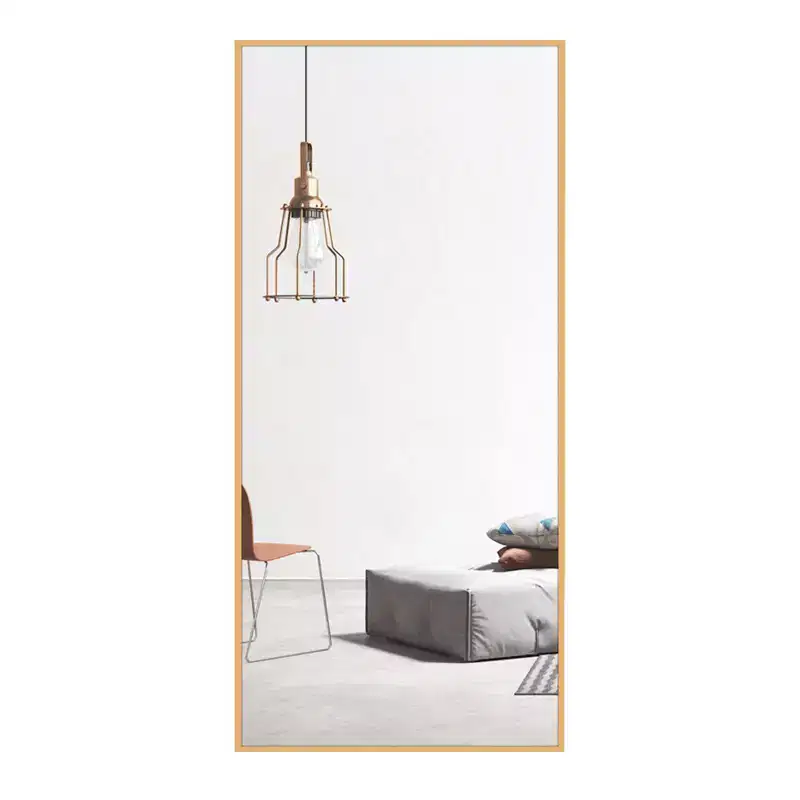 PexFix 71x34 Aluminum Fine Edge Right Angle Rectangle Full Length Mirror-Without Stand