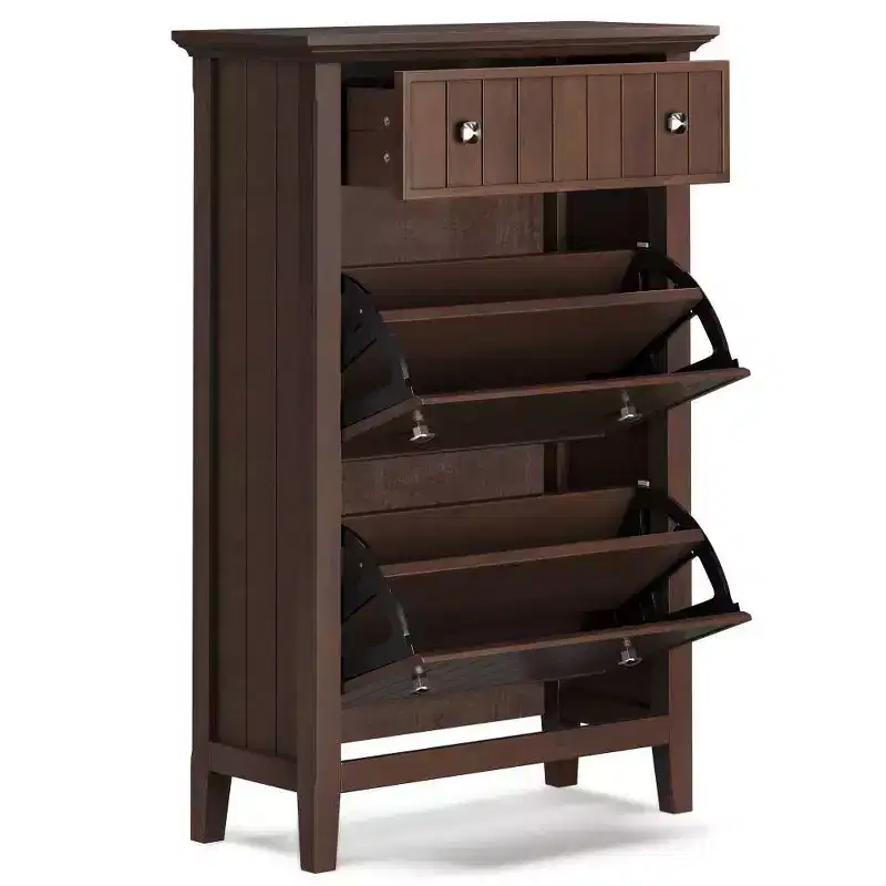 Entryway Shoe Storage Cabinet - Tilt Open, 16-24 Pairs, Large Drawer