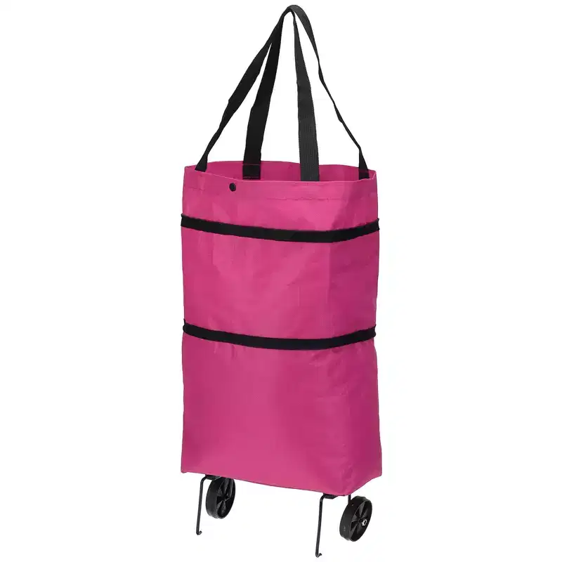 Waterproof Foldable Portable Shopping Bag with Wheels 13-18 Inch