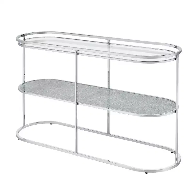 Yarmuth Glam 1 Shelf Sofa Table Chrome - HOMES: Inside + Out