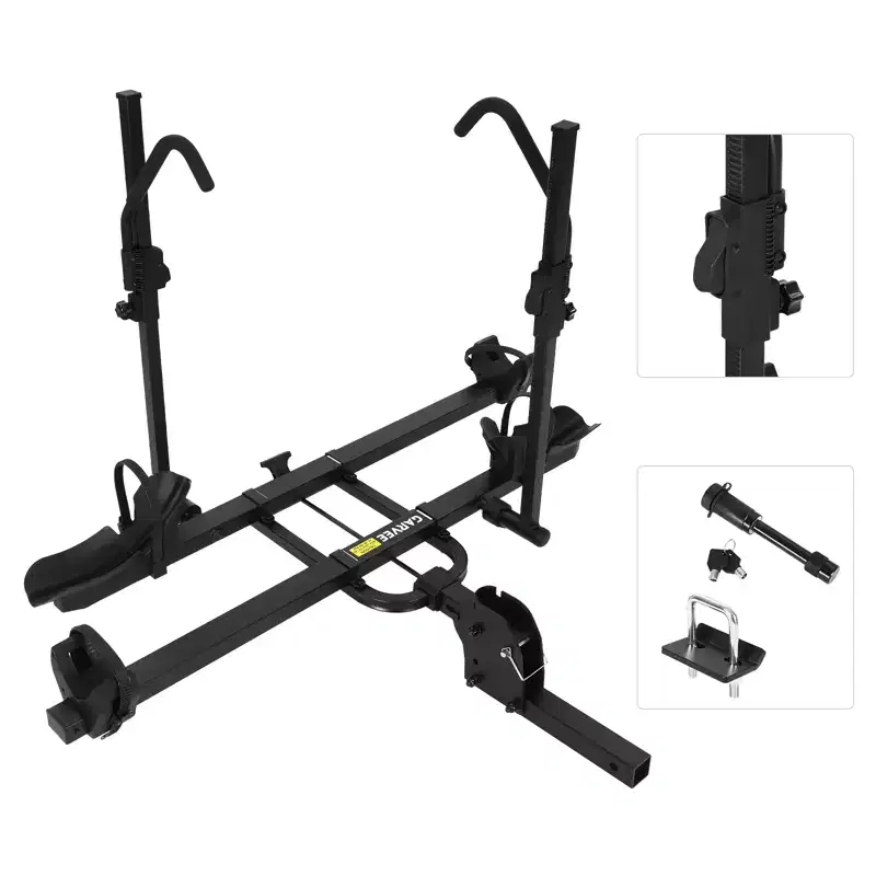 Hitch Mount Bike Rack for Ebikes, 200lbs Capacity 2-Bike Carrier with Tilt & Fold, Fits 2 Inch Receiver, Up to 5 Fat Tire, Bike Racks for Car Trucks