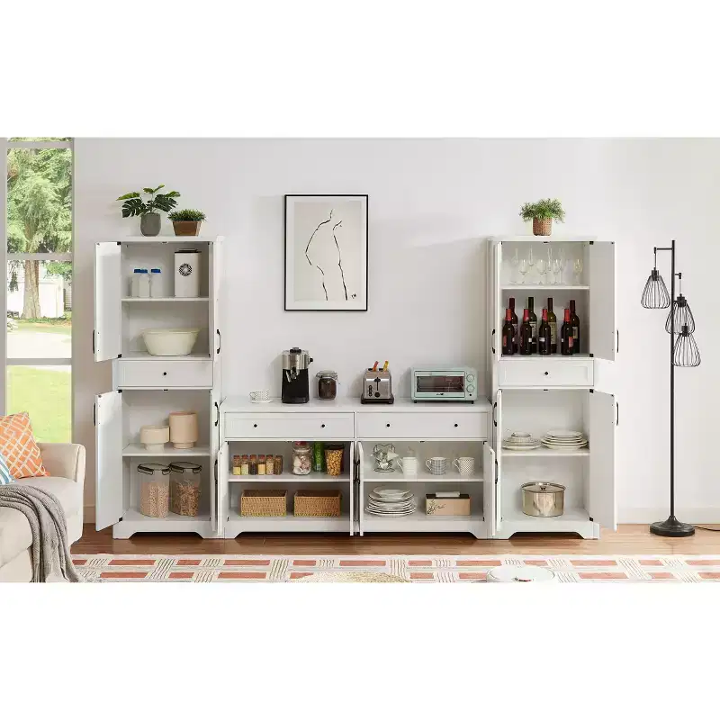 Multi-functional Sideboard Cabinet, Large Capacity Storage Cabinet for Living Room, Bedroom, Office Area