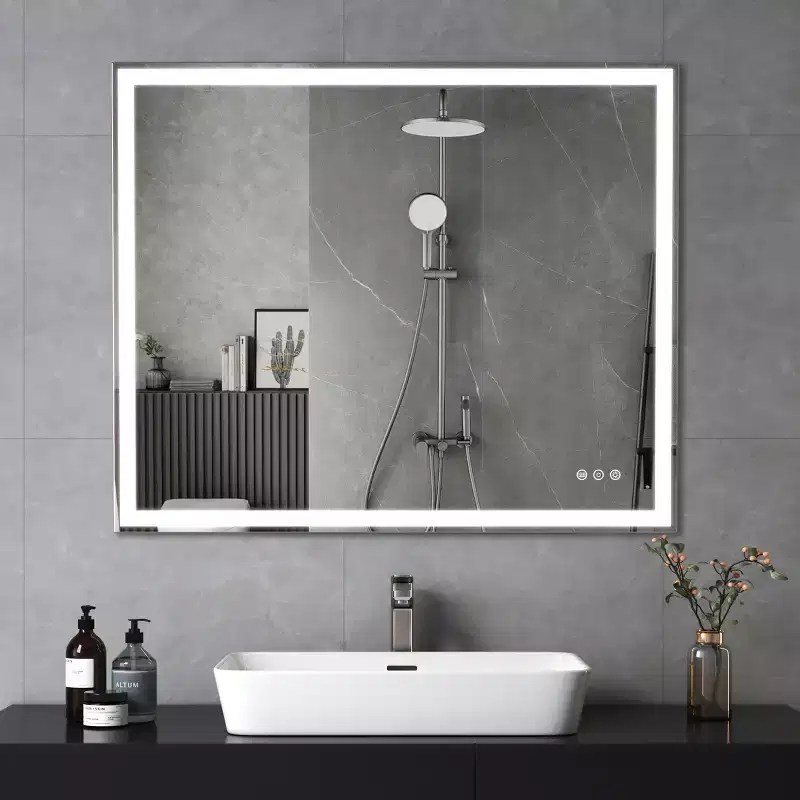 30x36 LED Bathroom Vanity Mirror:Wall Mounted, Adjustable Lighting, Anti-Fog, Touch Switch