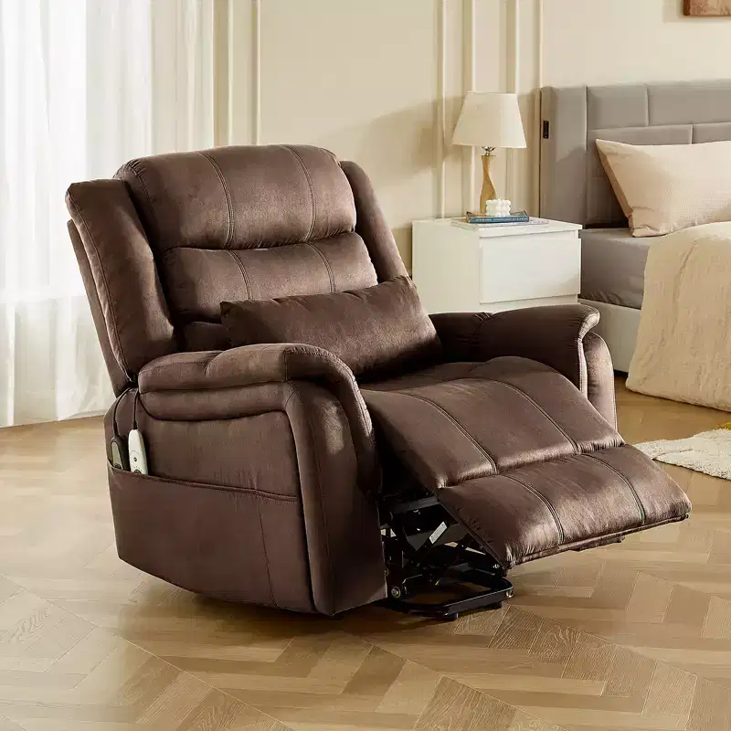 Bestier 37 Power Lift Recliner Chair With Massage and Heating for Living Room, Electric Lift Recliner Single Sofa with Side Pockets for Elderly
