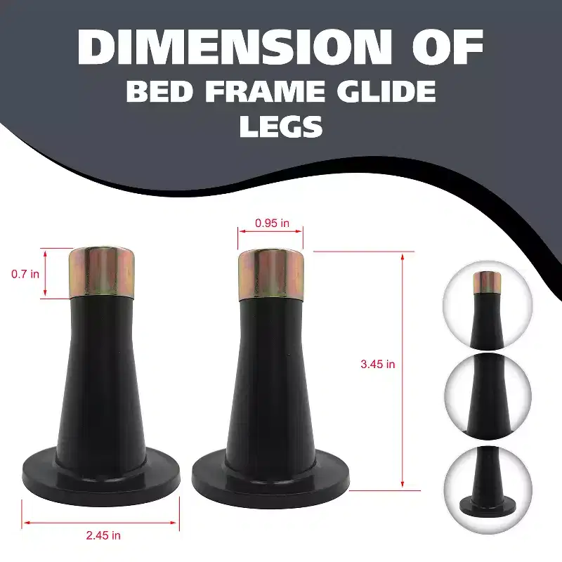 Plastic Bed Frame Glide Legs to Replace Wheels