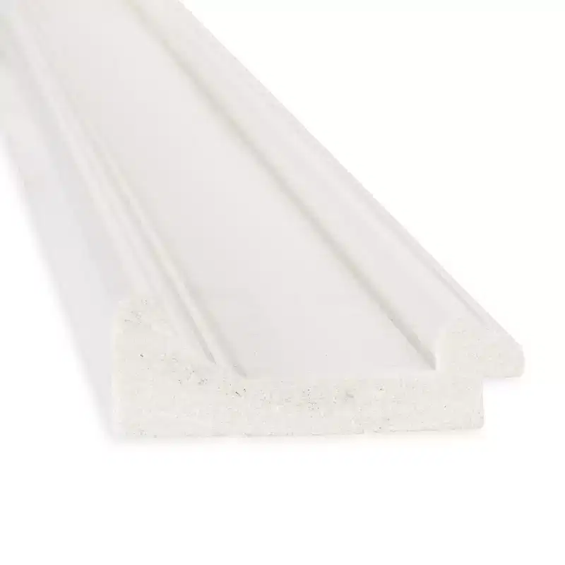 20" x 54" Non-Beveled Ridge White Full Length on The Door Mirror - Amanti Art: Polystyrene Frame, Includes Mounting Hardware
