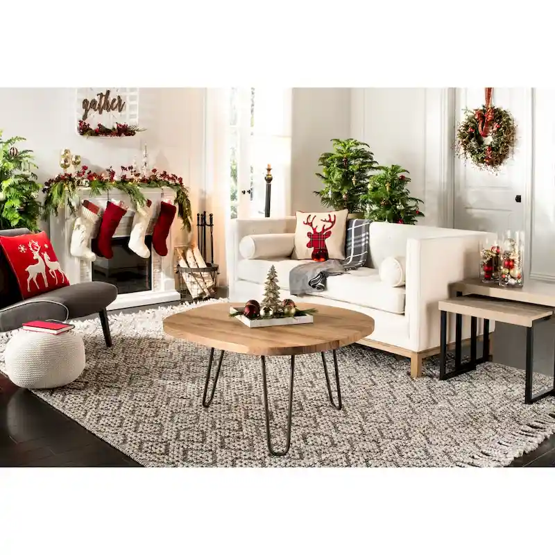 SAFAVIEH Laney Free Edge Coffee Table - 35.4 x 35.4 x 17.7 - 35Wx35Dx18H