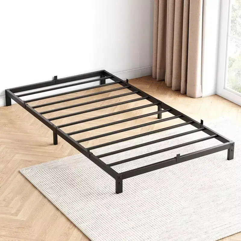 Whizmax 8 Inch Queen/Full/Twin Size Bed Frame, Low Profile Metal Platform Bed Frame Support Mattress Foundation, Noise Free, Easy Assembly, Black