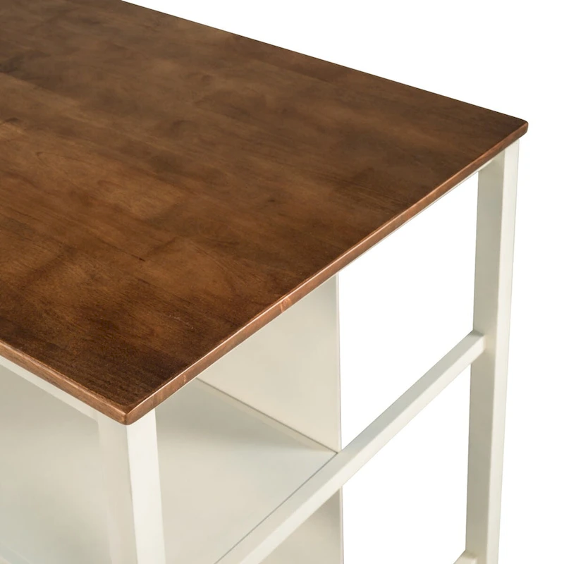 Solid Wood Rustic 45 Stationary Kitchen Island