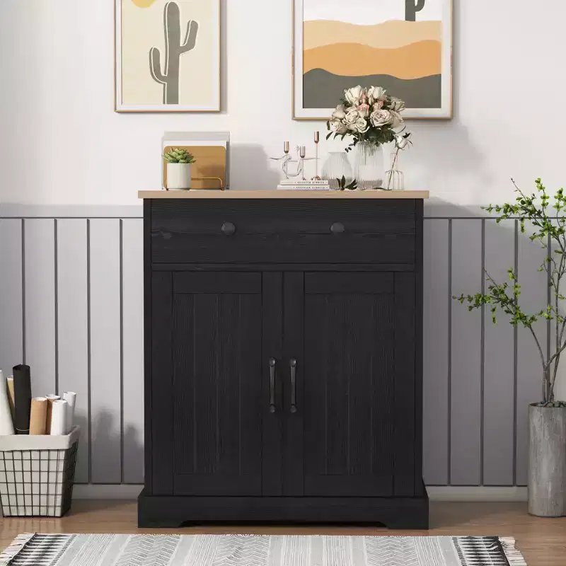 Buffet Cabinet with Drawers, Modern Coffee Bar Storage Cabinet for Kitchen and Dining Room