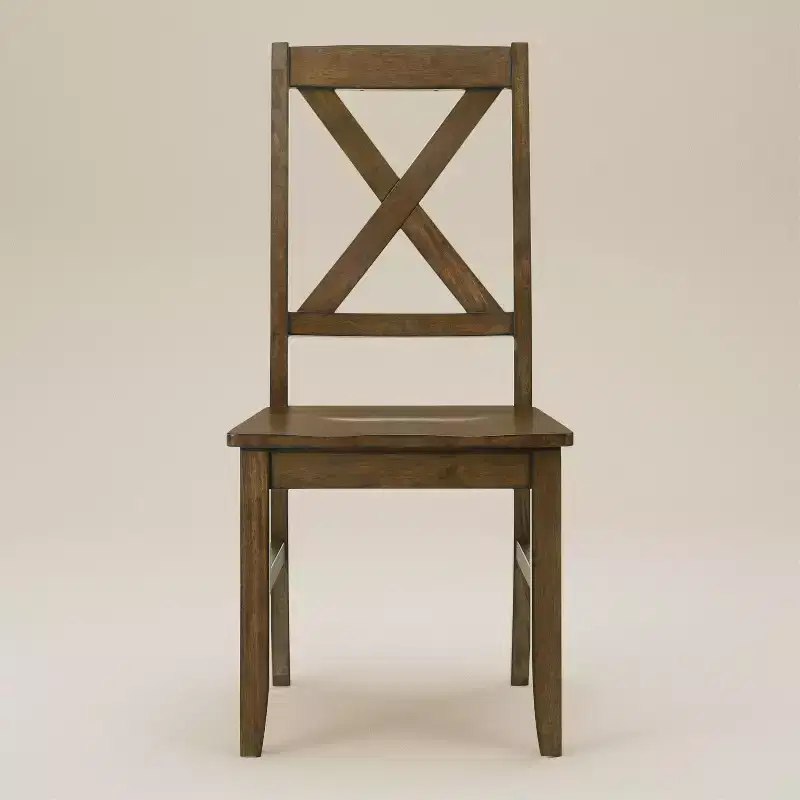 Solid Wood Cross-Back Dining Chair of 18.5 W x 21.4 D x 38.4 H