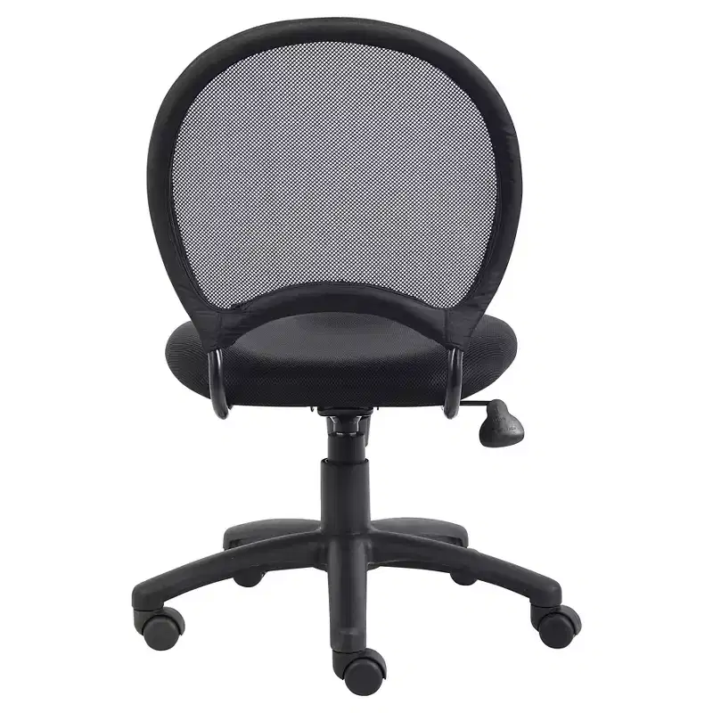 Mesh Chair Black - Boss Office Products: Ergonomic Design, Pneumatic Height Adjustment, Nylon Base