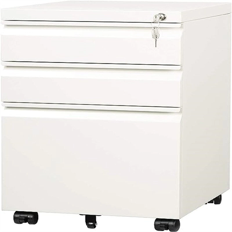 3-Drawer Mobile File Cabinet - 17.1D x 14.6W x 23.8H