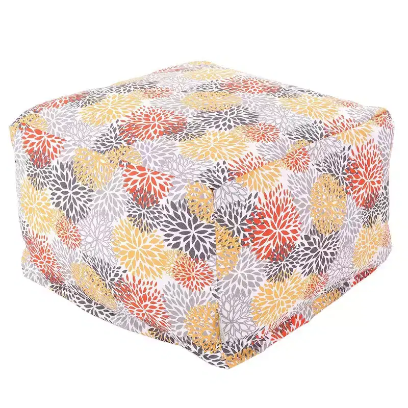 Ottoman Pouf Blooms Citrus