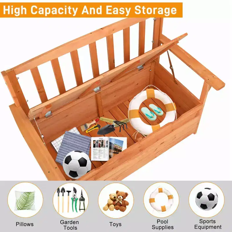 Karl Home | Wood Outdoor Storage Bench