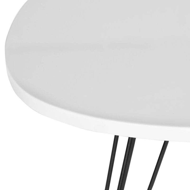 SAFAVIEH Luann White/ Black Lacquer Side Table - 19.6 x 19.6 x 23.6 - 20Wx20Dx24H