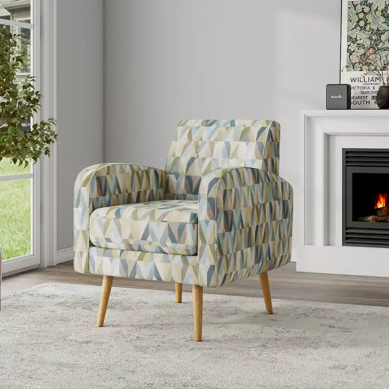 Allyson Mid-Century Modern Small Space Accent Armchair