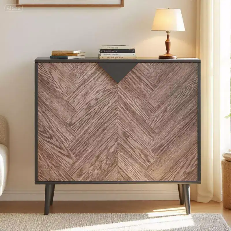 Modern Storage Free Standing Accent Cabinet, Buffet Cabinet with Doors, Wood Finish Sideboard Buffet with Storage
