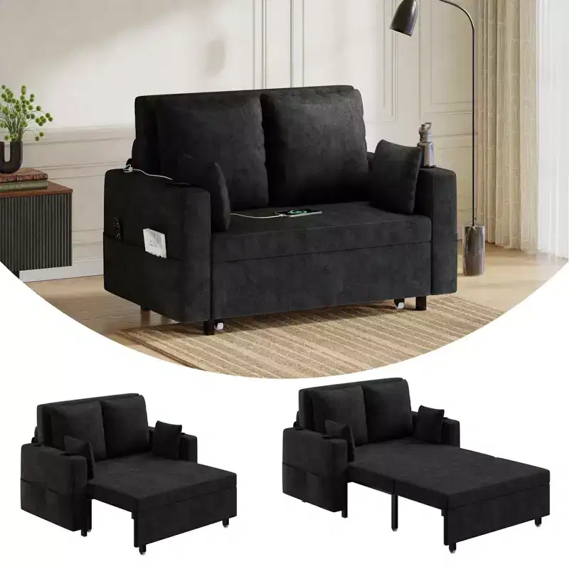 3-in-1 Pull-Out Couch, 56