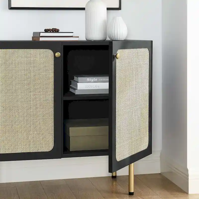 Rattan Accent Cabinet