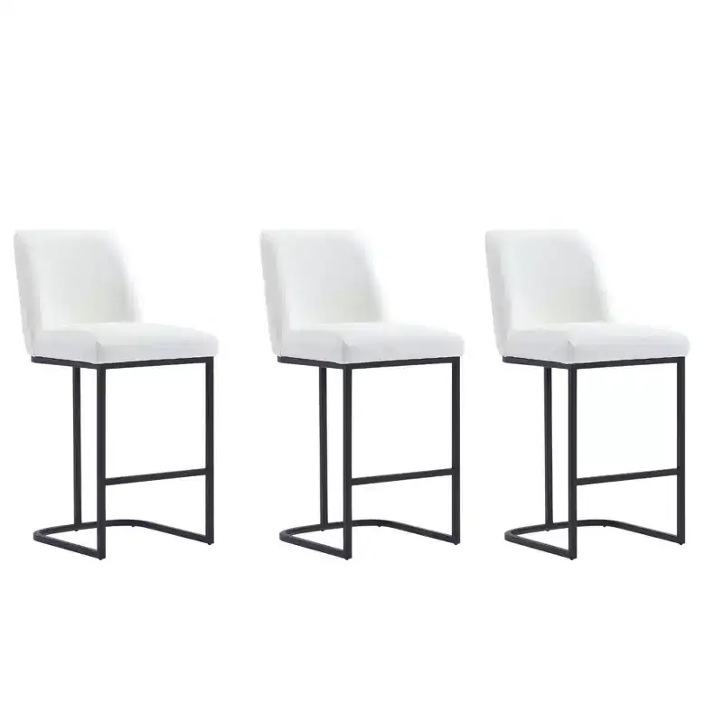 Manhattan Comfort Set of 3 Serena Counter Height Barstools