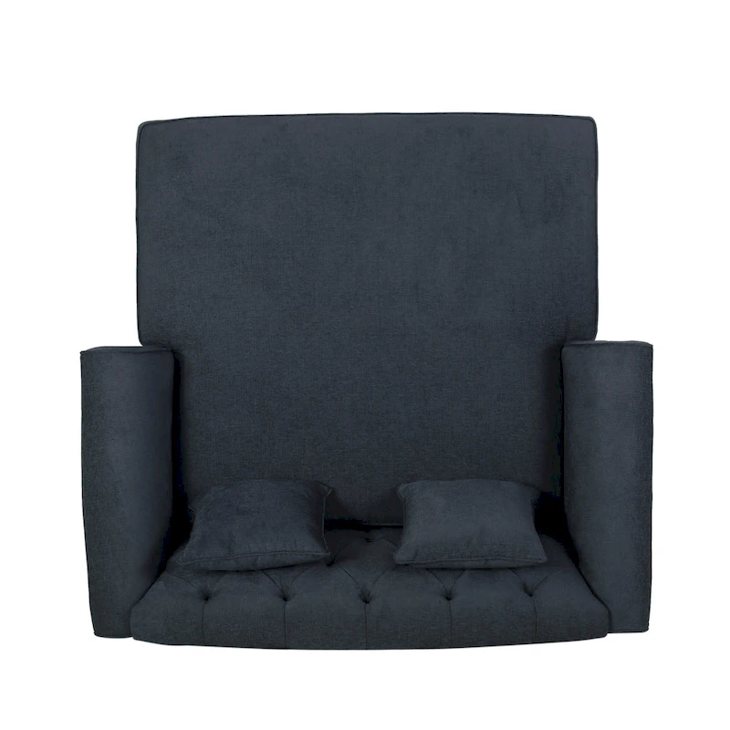 66 Upholstered Loveseat Chaise Lounge Chair with Birch Legs