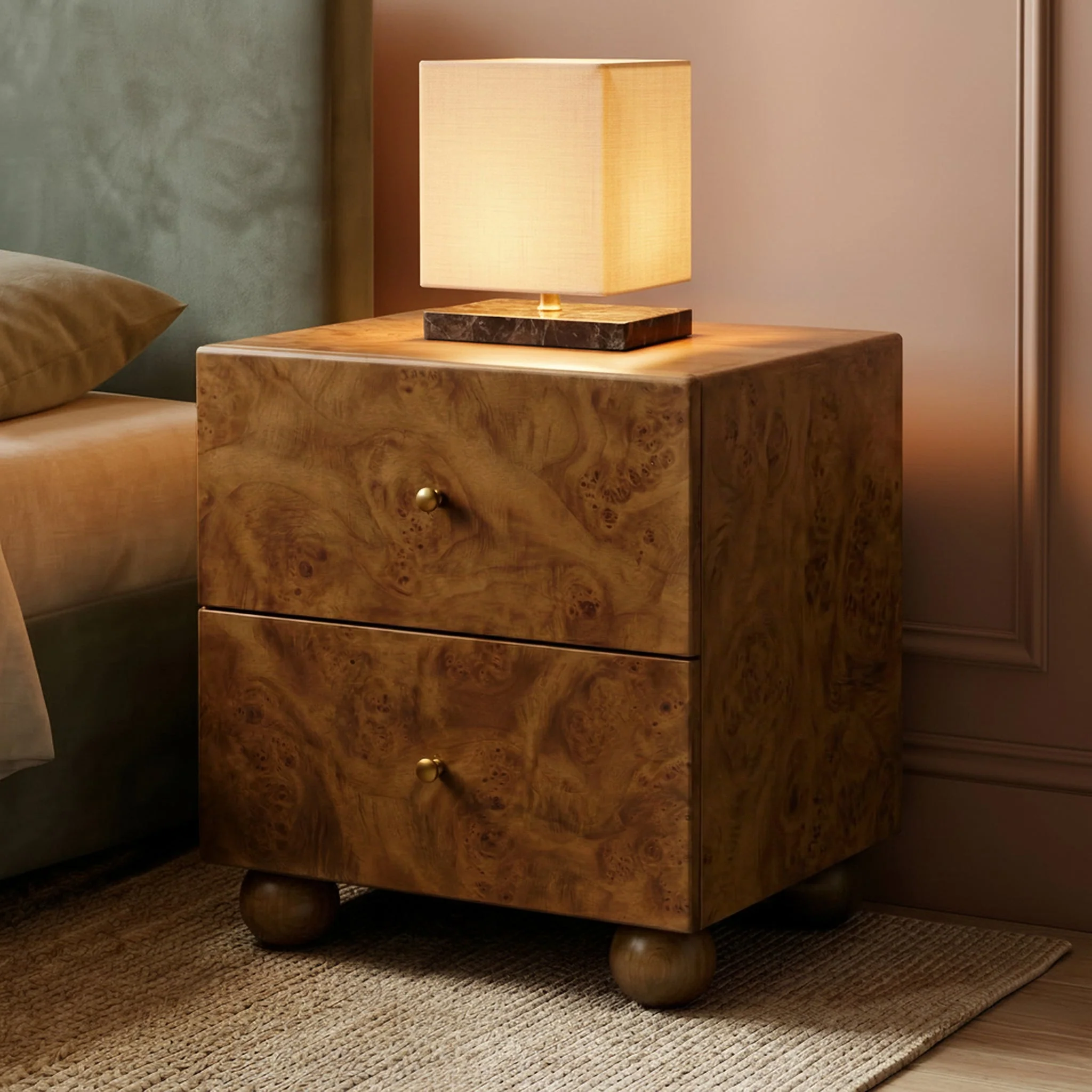 Nightstand | Burl Walnut
