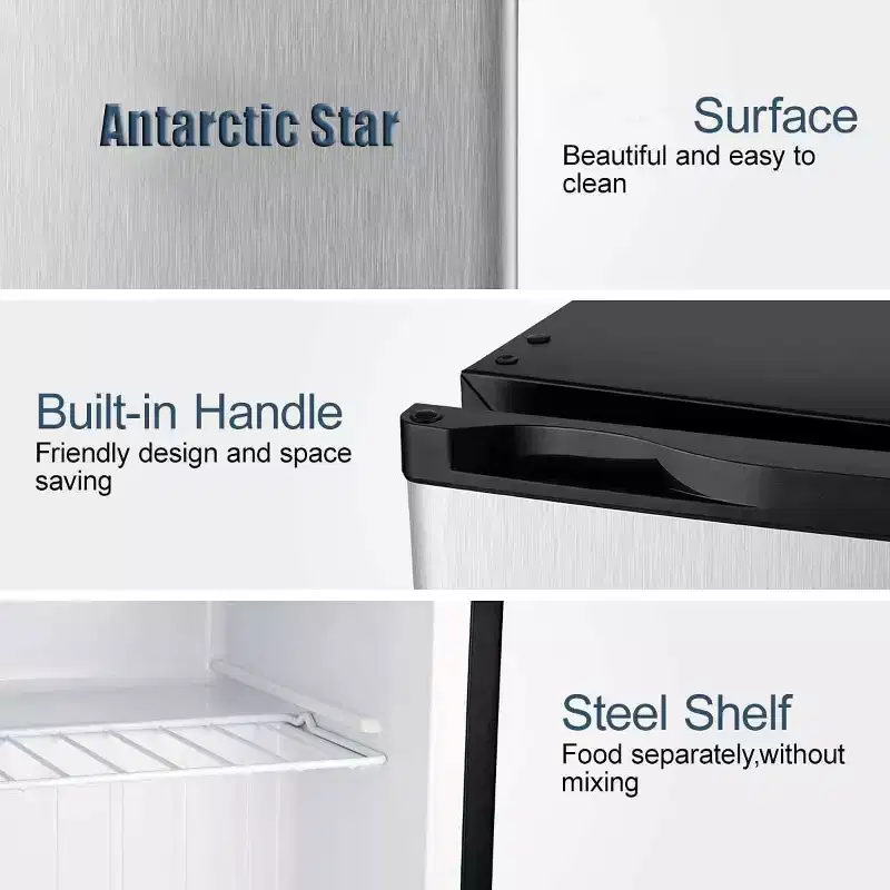 ZAFRO 2.1 Cu.ft Upright Freezer, Small Mini Freezer with Adjustable Thermostat,Removable Shelves, Reversible Single Door,Bedroom/Home/Dorms