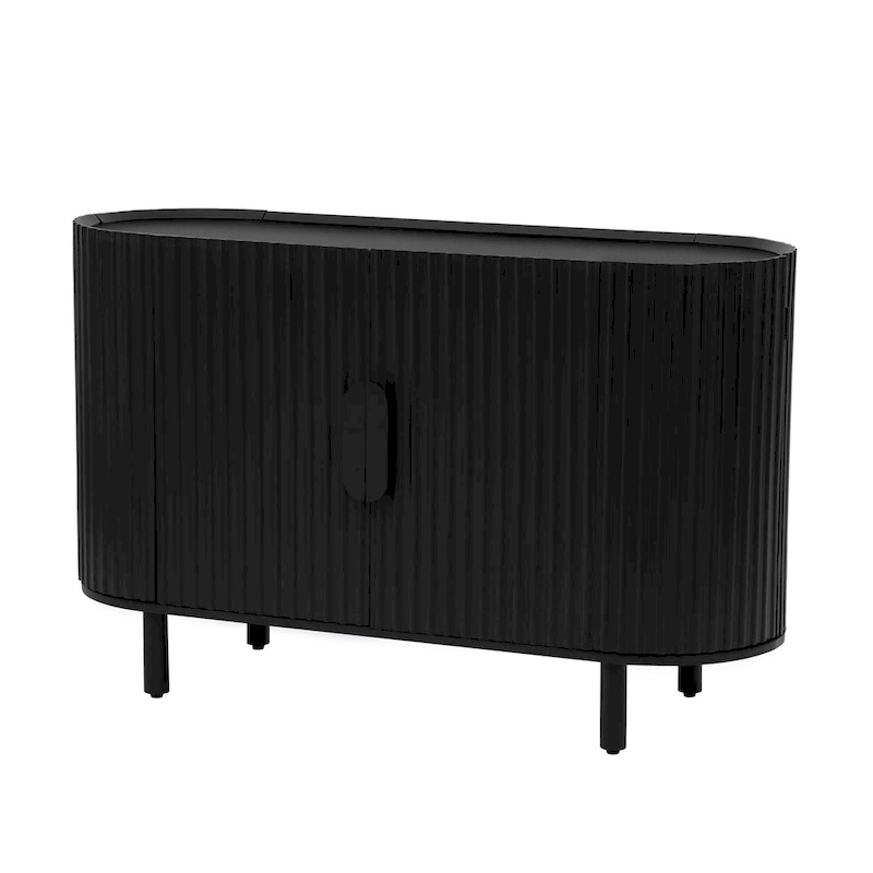 Merax Curved Design Light Luxury Sideboard with Adjustable Shelves