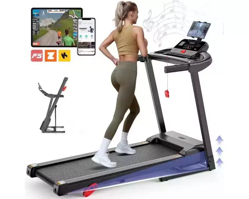 Treadmill Clearance: 3HP Portable Folding Treadmill for Home, Treadmill with Incline, 7.5MPH, APP Control, 64 Programs, Jogging walking treadmill