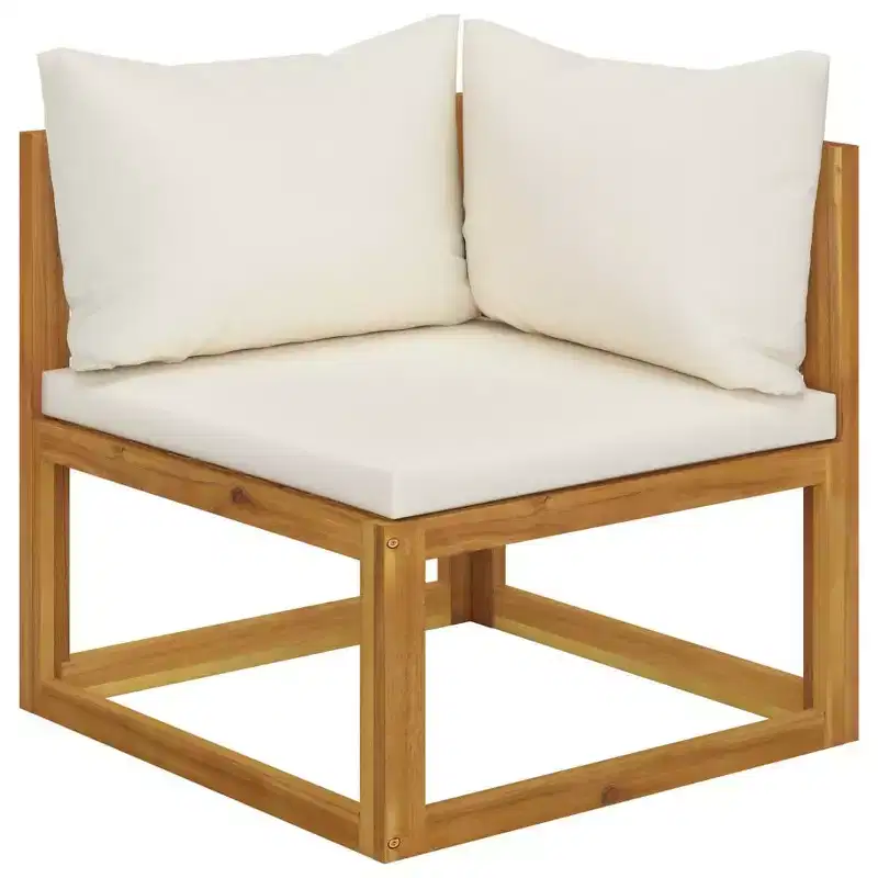 vidaXL Patio Loveseat Outdoor Patio 2 Seater Sofa with Cushions for Balcony