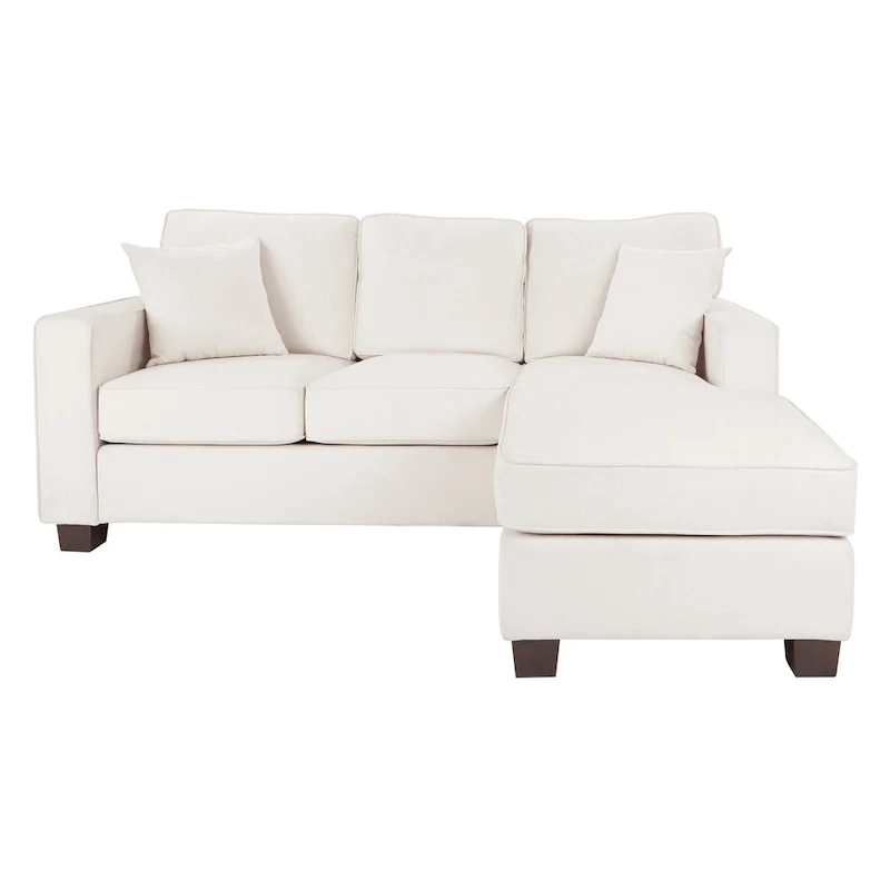 Ivory Upholstered Sectional Sofa