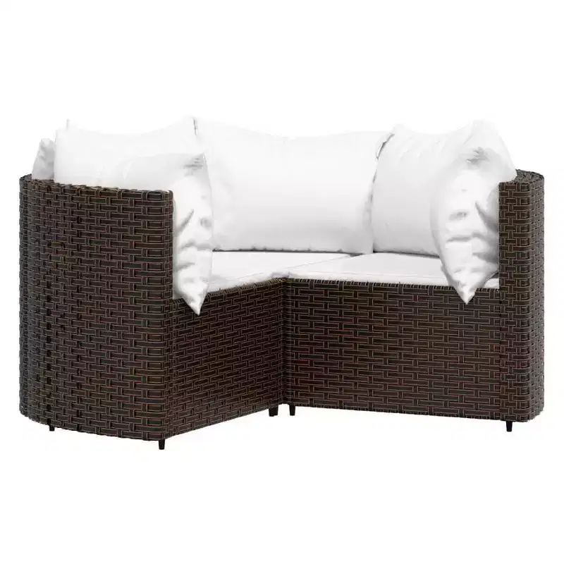 vidaXL Patio Furniture Set Modern Lounge Set with Cushions Poly Rattan