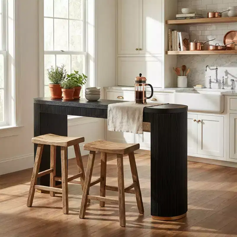 Christopher Knight Home Greta Farmhouse Counter Height Fluted Dining Table