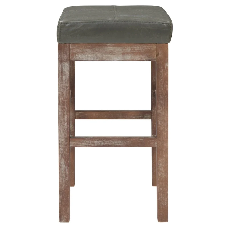 Bonded Leather Backless Counter Stool - 27
