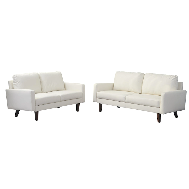 Faux leather 2 Piece Loveseat and Sofa Living Room Set