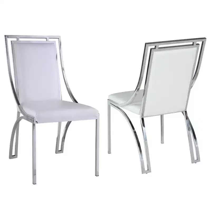 Chintaly Imports,Contemporary Open Frame Side Chair - Set of 2