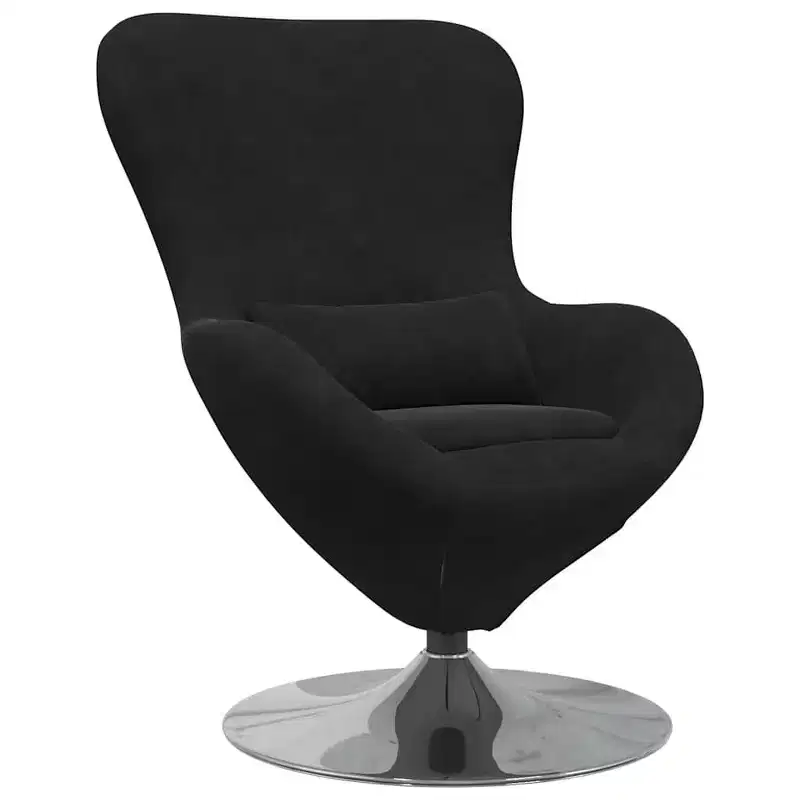 Egg Chair with Footstool Velvet