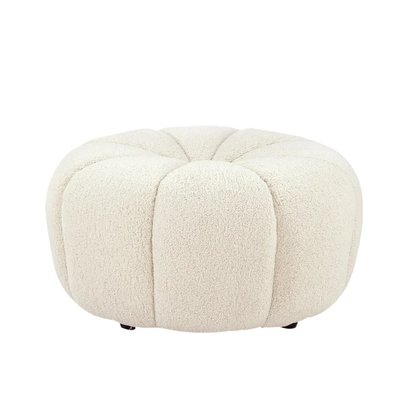 Pompeii Boucle Ottoman, Cream
