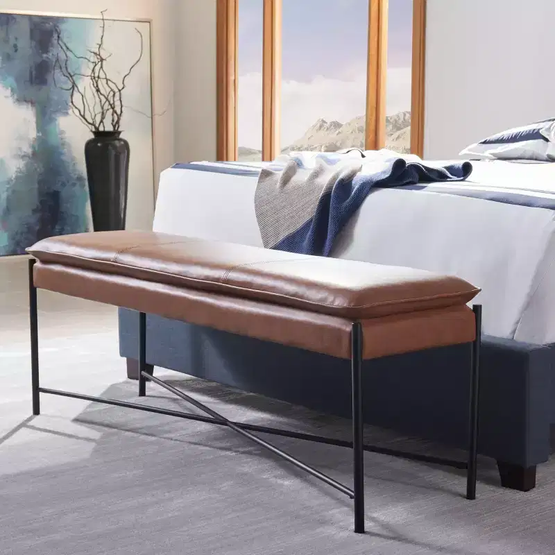 Kara Cushioned X Bench - BCH6402 - Safavieh